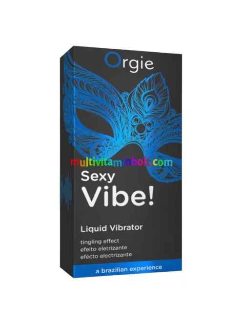 Orgie Sexy Vibe Liquid - folyékony vibrátor nőknek és férfiaknak (kék) 15 ml 