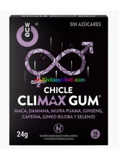   WUG Climax rágógumi 10 db, ideális a szexuális kapcsolatok javításához, Andok Maka, Damiana, Ginzeng, Muira Puama, Koffein, Szelén