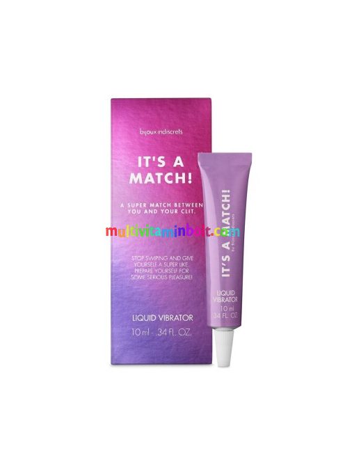 IT'S A MATCH! Liquid Vibrator 10 ml, Forrósító hatású klitoriszbalzsam Acmella virágkivonattal - Bijoux Indiscrets