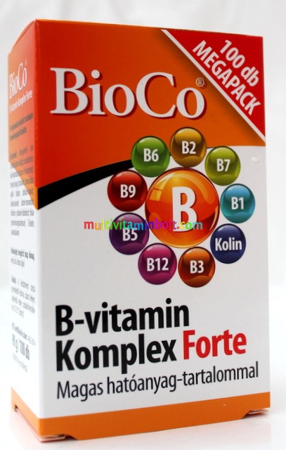 BioCo B-vitamin Komplex tabletta - 90db: vásárlás, hatóanyagok, leírás - ProVitamin webáruház