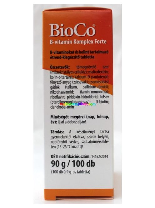 B-vitamin-Komplex-Forte-100-db-tabletta-kolinnal-Bioco-b-complex