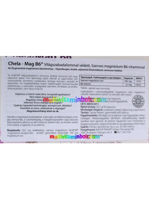 Chela-Mag-B6-30-db-kapszula-kelatkotesu-szerves-magnezium-olimp-labs