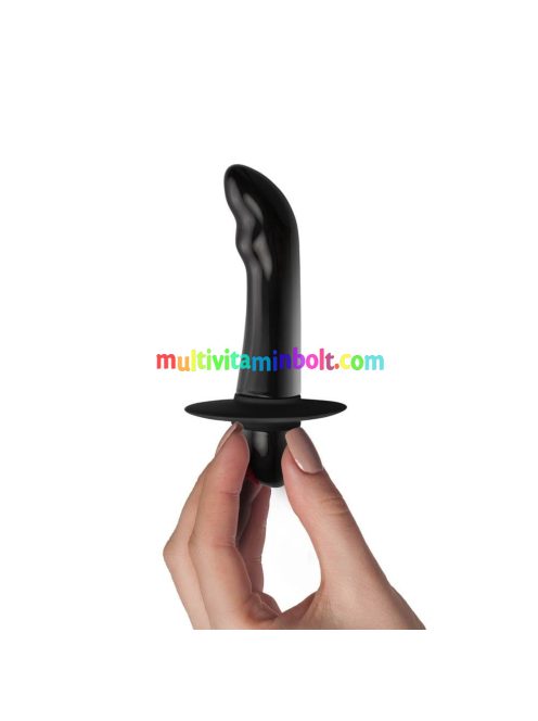 Quest Black, kis méretű, 2,5 cm átmérőjű vibrátoros szilikon és ABS prosztata masszírozó - Rocks-Off