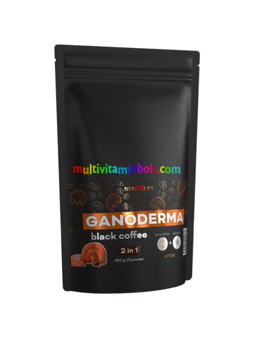 Ganoderma Black Coffee Star, Instant Arabica Kávé gyógygombával, 450 g, 1 adagban  750 mg Ganoderma gomba -  Starlife 
