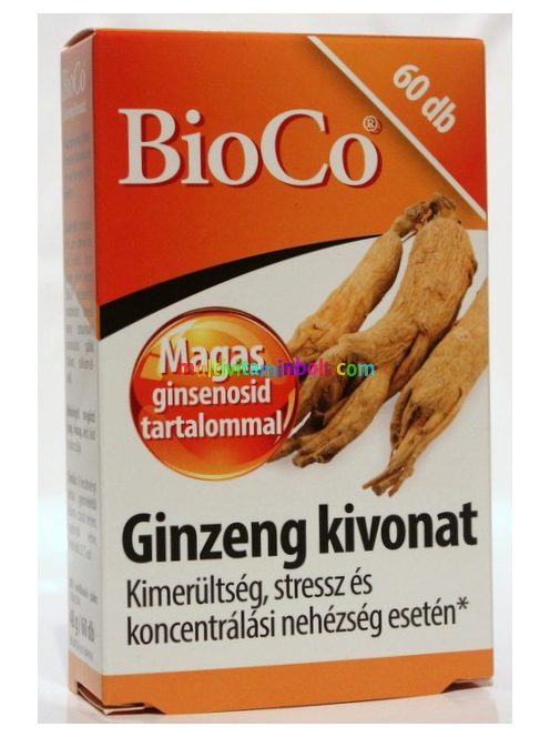 Ginseng kivonat 60 db tabletta 266 mg ginzeng gy k r BioC