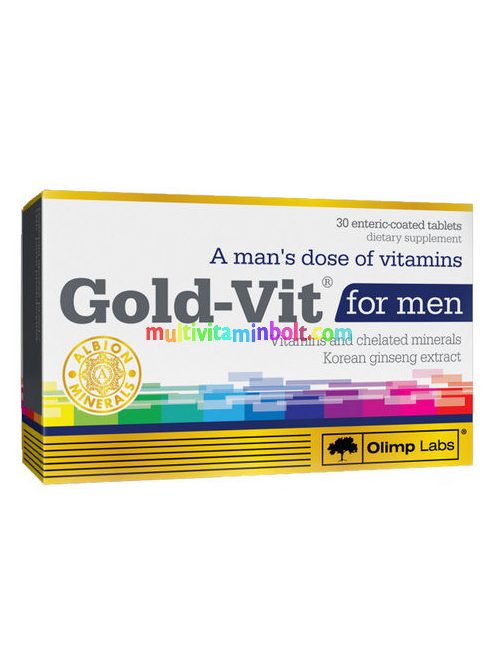 Gold-Vit Senior Multivitamin 30 db tabletta, Albion® aminosav-kelát szerves formában olimp