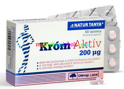 Chrom Activ Szerves Króm 60 db tabletta, 200 mcg, fogyás, cukorbetegség, éhségroham - Olimp Labs