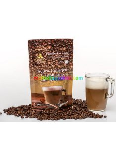 Ayura Herbal Kollagén Cappuchino, instant, 17 adag, Családi csomag - Stéviával édesített és növényi 