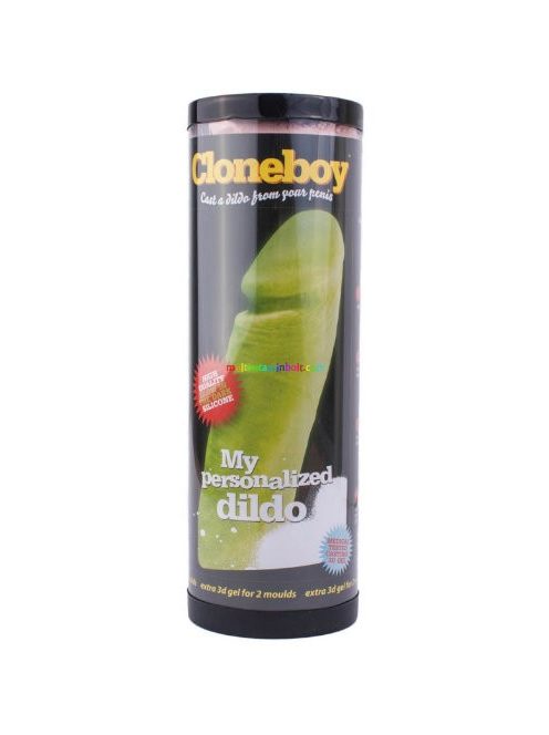 Cloneboy Dildo-Kit Flesh pénisz szobor öntő szett, pénisz klónozó, zöld, sötétben világító szilikonb