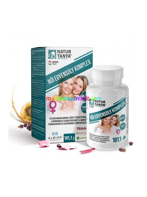 Női egyensúly komplex 30 adag, világszabadalommal védett összetevők a hormonális szabályozáshoz és termékenységhez 101,1 g - Natur Tanya