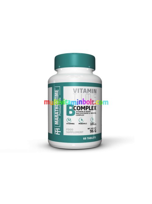 B-vitamin komplex 60 db kapszula, A, D, E, C-vitaminokkal, vassal, szelénnel, krómmal és gyógynövény