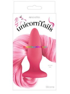 Unicorn Tails Pink, szilikon és selyem, záróizom tágító, lazító eszköz, anál plug