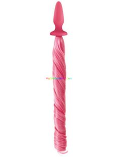 Unicorn Tails Pink, szilikon és selyem, záróizom tágító, lazító eszköz, anál plug
