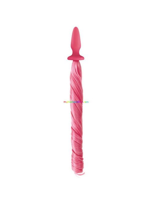 Unicorn Tails Pink, szilikon és selyem, záróizom tágító, lazító eszköz, anál plug