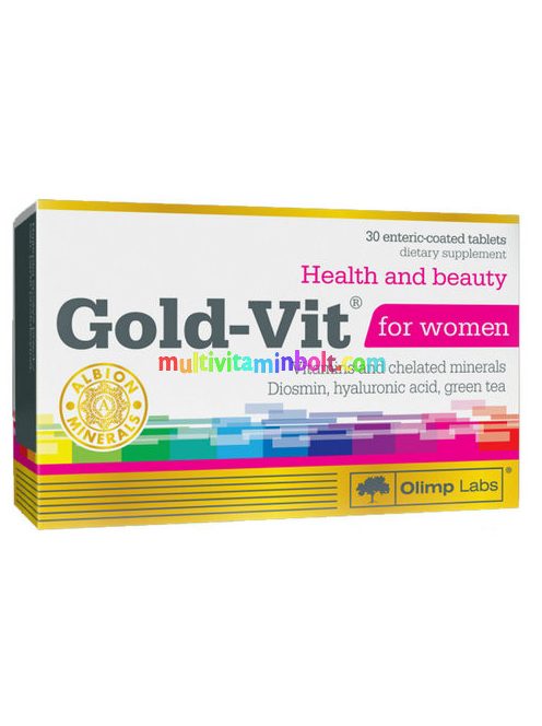 Gold-Vit for Women Multivitamin 30 db tabletta, Albion® aminosav-kelát szerves formában, női vitamin