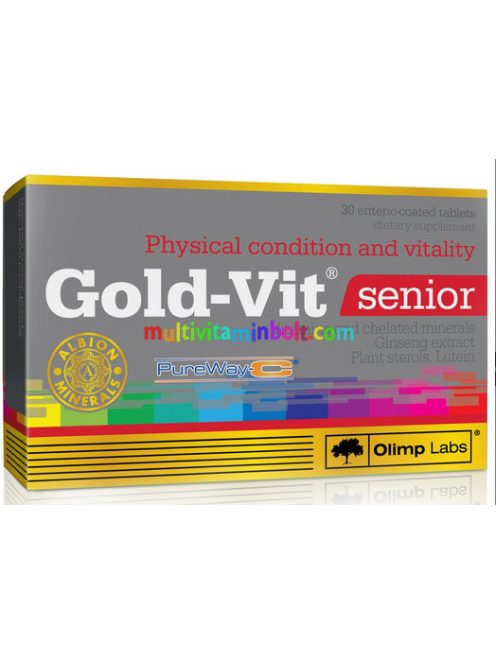 Gold-Vit Senior Multivitamin 30 db tabletta, Albion® aminosav-kelát szerves formában olimp