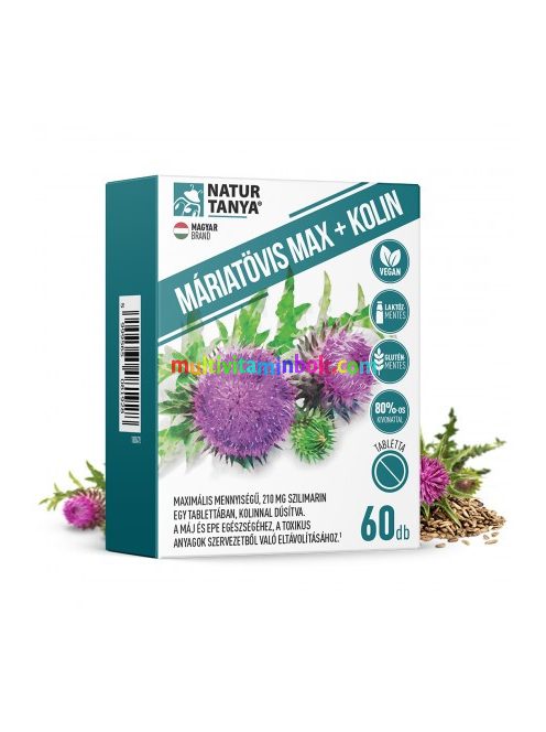 Szerves-Mariatovis-mag-kivonat-60-db-tabletta-Kolinnal-Natur-Tanya