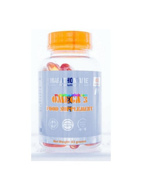 Omega-3 halolaj 60 db lágyzselatin kapszula, 1000 mg, EPA 180 mg, DHA 120 mg - Marathontime