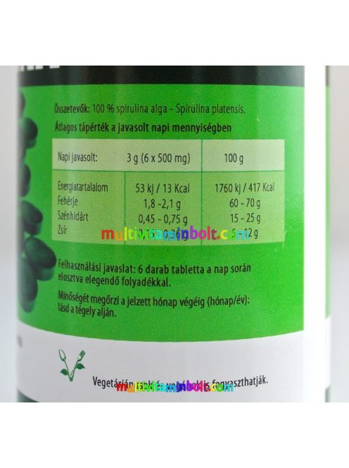 Spirulina-alga-tabletta-mannavita-180db-500mg