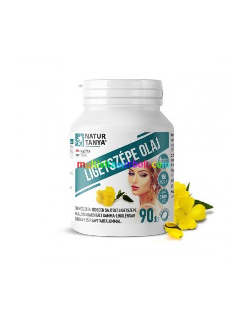 Ligetszépe olaj 90 db kapszula, Gamma-linolénsav tartalma különösen ajánlott hölgyeknek és fogyókúrázóknak - Natur Tanya