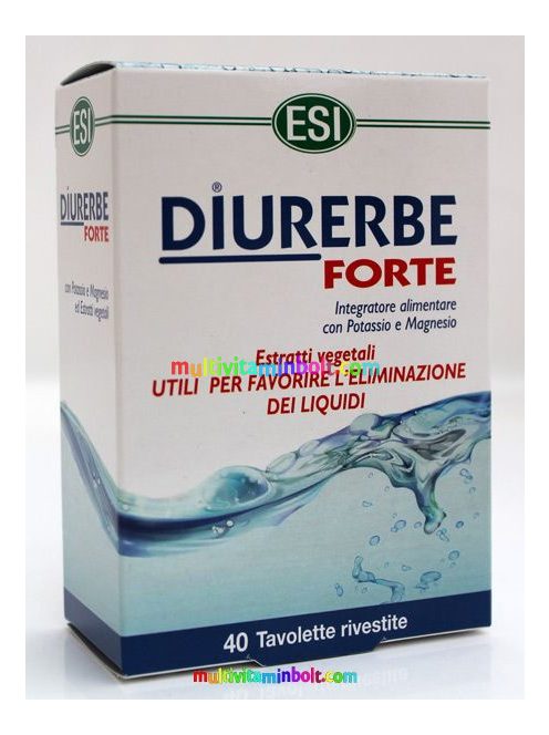 DIURERBE Forte 40 db Tabletta, anyagcsere serkentő és salaktalanító hatású, természetes vízhajtó - ESI