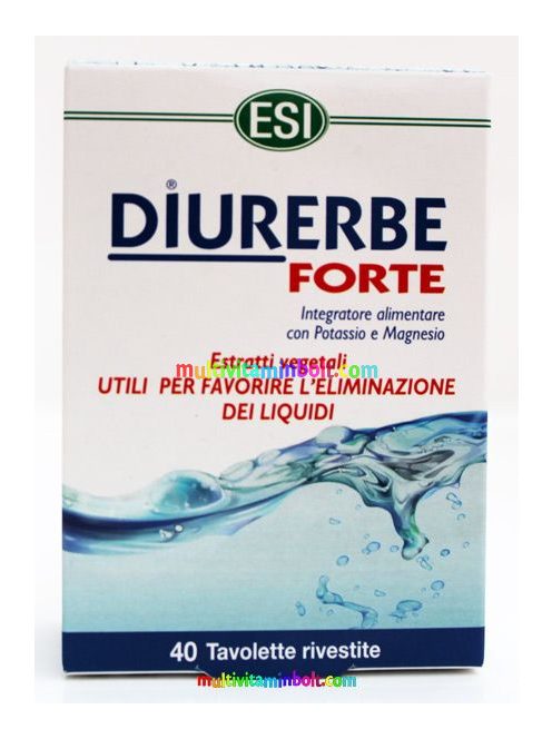 DIURERBE Forte 40 db Tabletta, anyagcsere serkentő és salaktalanító hatású, természetes vízhajtó - ESI