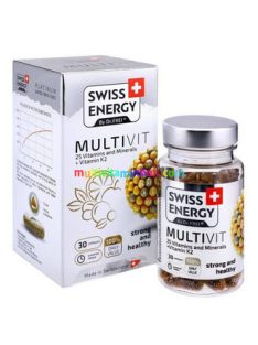   Swiss Energy Multivitamin 30 db kapszula, elnyújtott felszívódású, vitaminokat és ásványi anyagokat tartalmaz, K2 vitaminnal