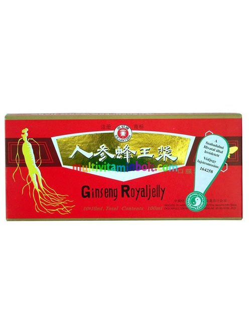 Ginseng Royal Jelly ivóampulla 10 db 10 ml, méhpempő, Panax ginseng gyökér - Dr. Chen