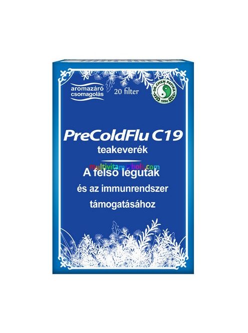 Pre-Cold-Flu C19 Complex tea 20 db filter, astragalus, lándzsás útifű, gyömbér, bíbor kasvirág, bors