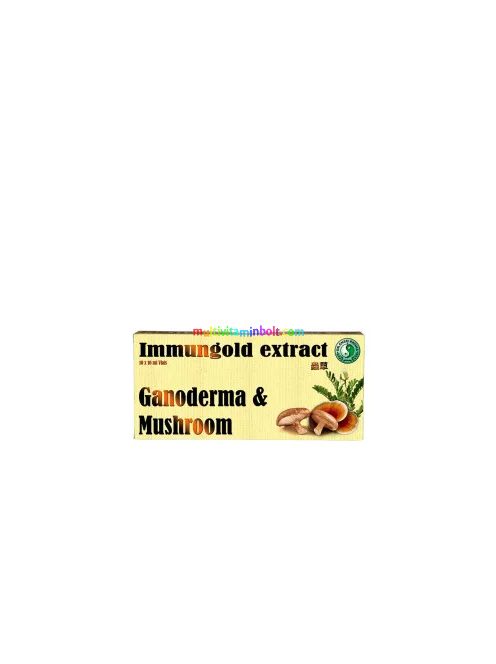 Immungold Ganodrerma ivóampulla 10 db 10 ml, Ganoderma gomba, Shiitake gomba, csűdfűgyökér astragalus - Dr. Chen