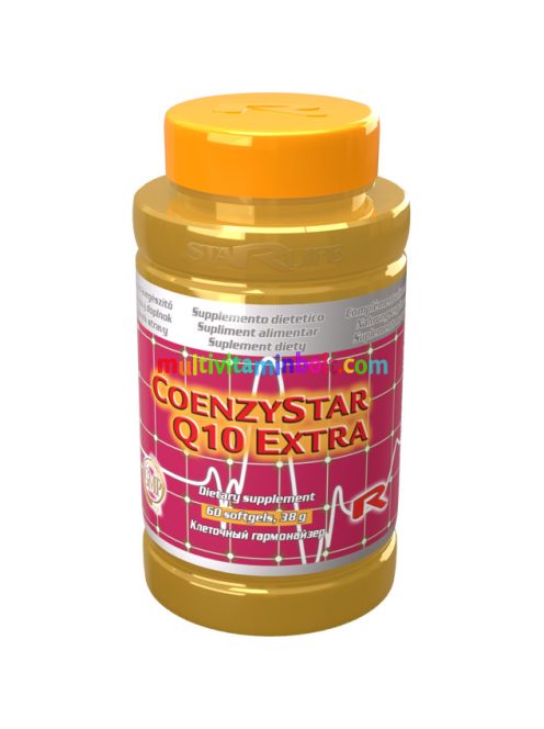 Coenzystar  Q10 Extra 60 db lágyzselatin kapszula - Q10-koenzim, L-karnitin és E-vitamin - StarLife