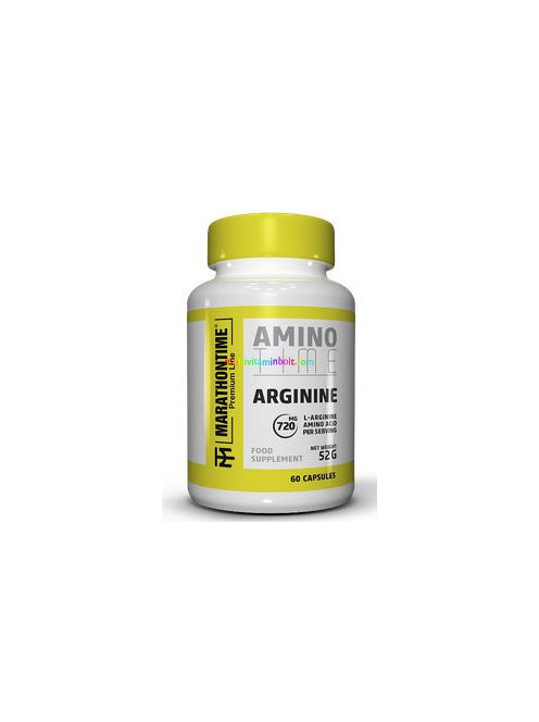 L-Arginin 60 db kapszula, 750 mg HCL , 2 havi adag - Marathontime