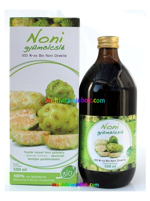 Noni Juice 500 ml, 100 %-os gyümölcslé - MannaVita