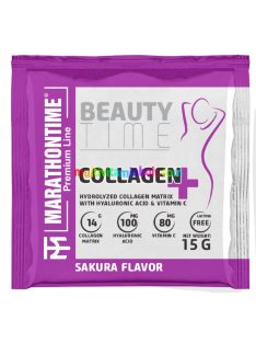 Hidrolizált Kollagén Hialuronsavval 15g, 14000 mg kollagén, 100 mg hialuron,  80 mg C-vitamin, Sakura íz, 1 adag - Marathontime   Hidrolizált Kollagén Hialuronsavval 15g, 14000 mg kollagén, 100 mg hialuron,  80 mg C-vitamin, Sakura íz, 1 adag - Marathontime