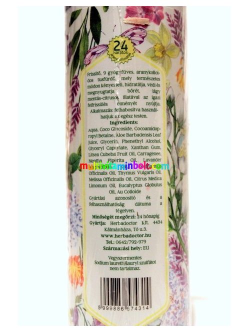 Arany-Menta-tusfurdo-200-ml-24-karatos-arany-9-fele-gyogynoveny-herbadoctor