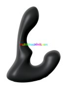 Ultimate P-Spot Milker Black 2,5 cm átmérőjű, vibrátoros szilikon prosztata masszírozó - Anal Fantasy Elite