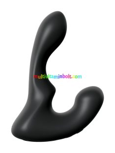 Ultimate P-Spot Milker Black 2,5 cm átmérőjű, vibrátoros szilikon prosztata masszírozó - Anal Fantasy Elite