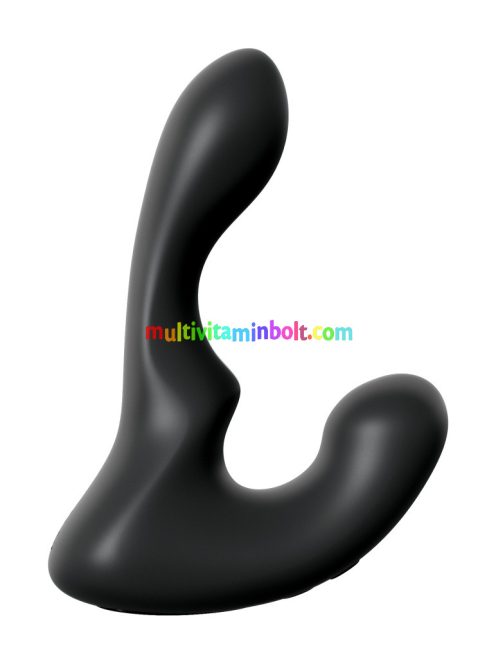 Ultimate P-Spot Milker Black 2,5 cm átmérőjű, vibrátoros szilikon prosztata masszírozó - Anal Fantasy Elite