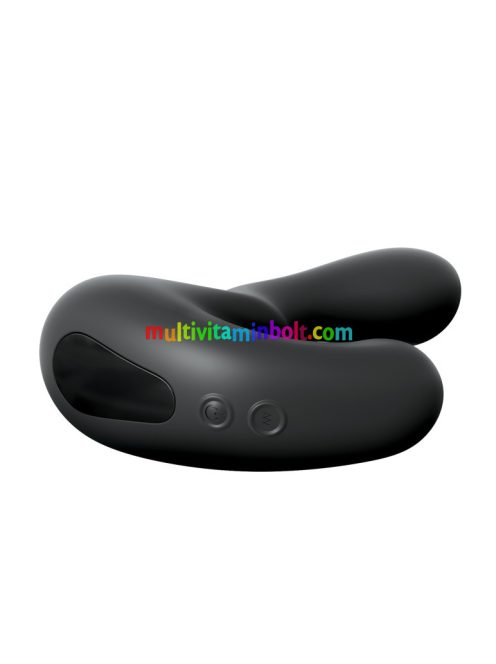 Ultimate P-Spot Milker Black 2,5 cm átmérőjű, vibrátoros szilikon prosztata masszírozó - Anal Fantasy Elite