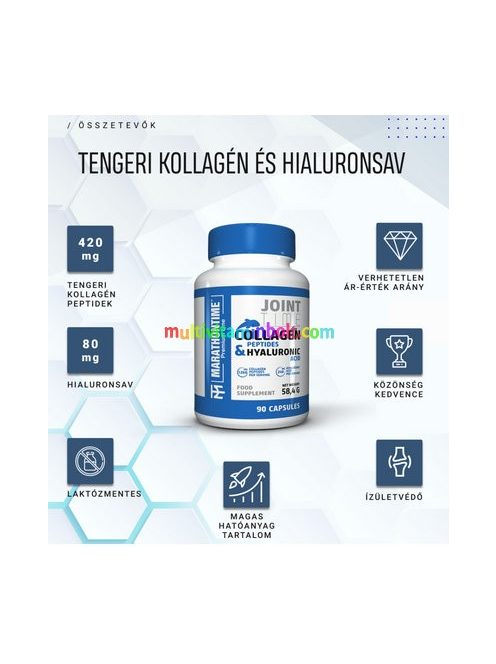 Tengeri Kollagén és Hialuronsav 90 db kapszula, 420 mg kollagén, 80 mg hialuron kapszulánként - Mara