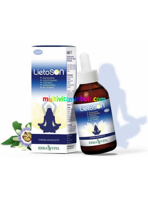LietoSON 50 ml, alkoholmentes Relax csepp. Feszültség, idegesség, szorongás, pihentető mély alvás - Erbavita
