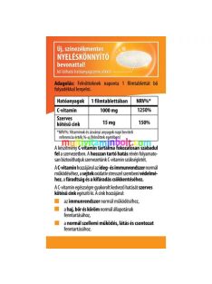   C+CINK Retard 60 db filmtabletta, 1000 mg C-vitamin és 15 mg szerves kötésű cink - BioCo