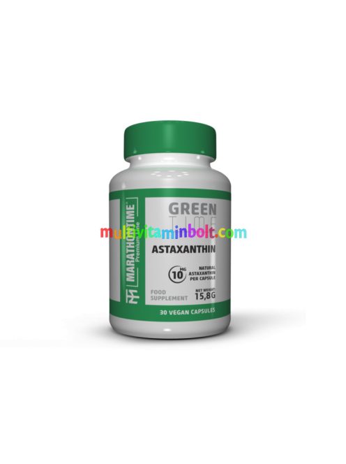 Astaxanthin 30 db vegán kapszula, 10 mg, Haematococcus pluvialis mikroalga kivonatból - Marathontime