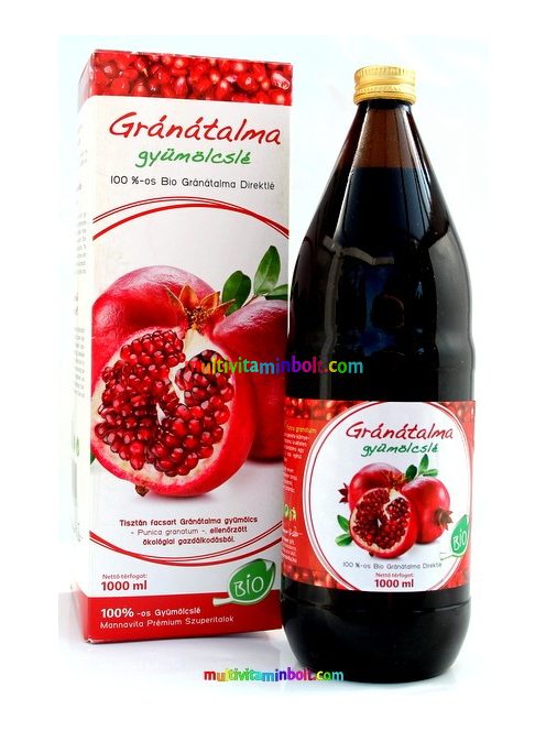 Gránátalma Direktlé, 100%-os Juice 1000 ml - MannaVita