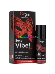 Orgie Sexy Vibe HOT - epres, melegítő folyékony vibrátor 15 ml    Orgie Sexy Vibe HOT - epres, melegítő folyékony vibrátor 15 ml
