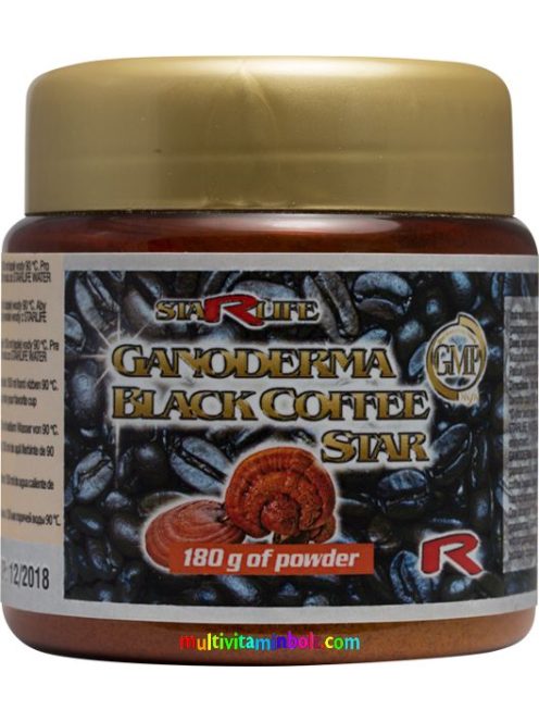 Ganoderma Black Coffee Star, Instant Arabica Kávé gyógygombával, 180 g - Starlife 
