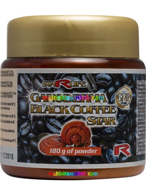 Ganoderma Black Coffee Star, Instant Arabica Kávé gyógygombával, 180 g - Starlife 