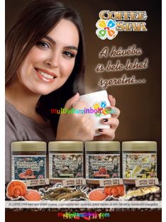 Ganoderma Black Coffee Star, Instant Arabica Kávé gyógygombával, 180 g - Starlife 