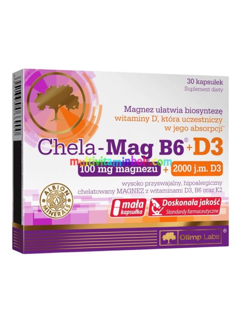 Chela-Mag B6 + D3 - 30 kapszula - Olimp Labs