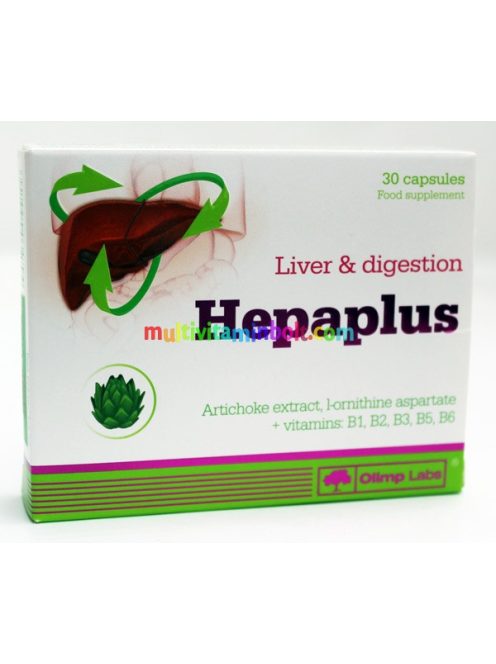 Hepaplus 30 db kapszula, máj méregtelenítés, articsoka, b-vitaminok - Olimp labs